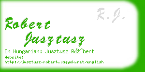 robert jusztusz business card